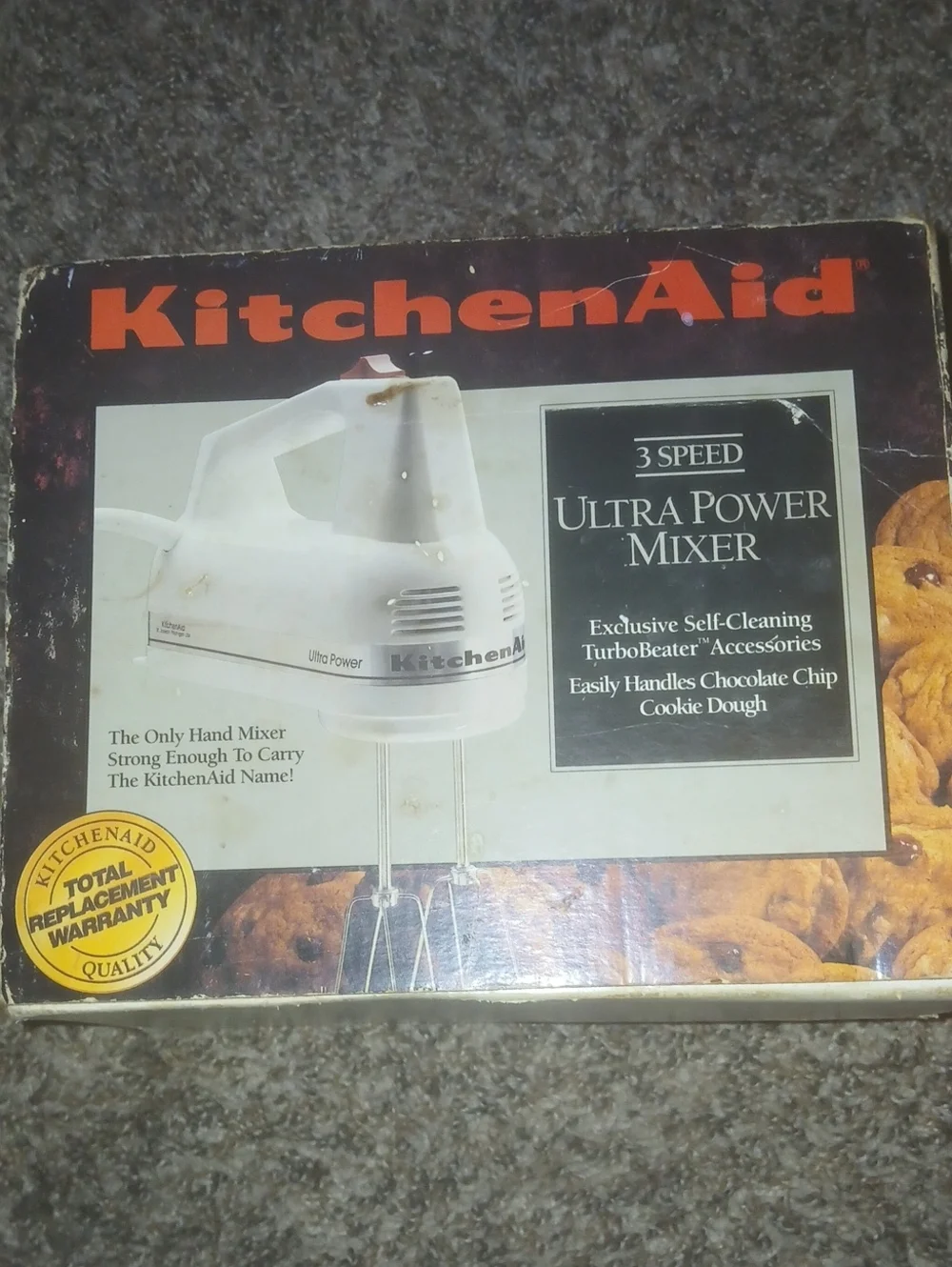Vintage KitchenAid White Hand Mixer Ultra Power 3-Speed-tested Works